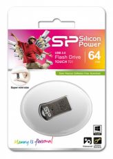 Флешка Silicon Power 64Gb Touch T01 USB2.0 серебристый серебристый
