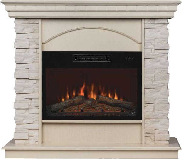 Электрокамин RealFlame Elford STD/EUG/24/25'5/HL WT+Kendal 24 1155х1010х420мм белый